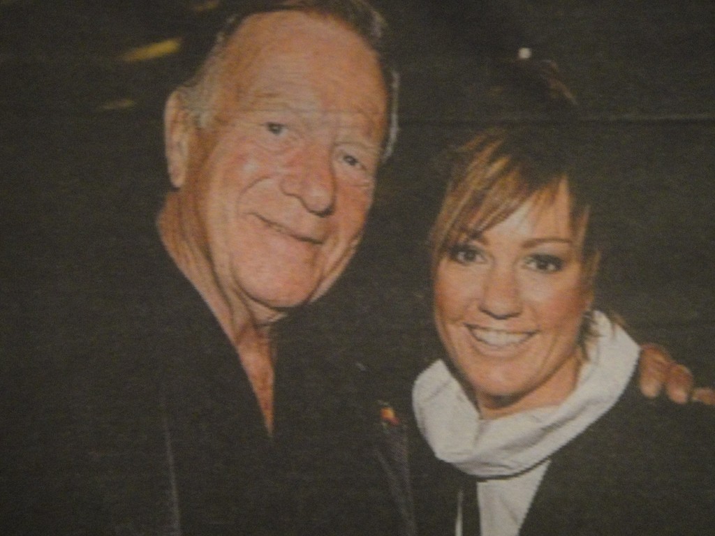 Writer/director Sarah Spillane with friend and mentor, actor Jack Thompson